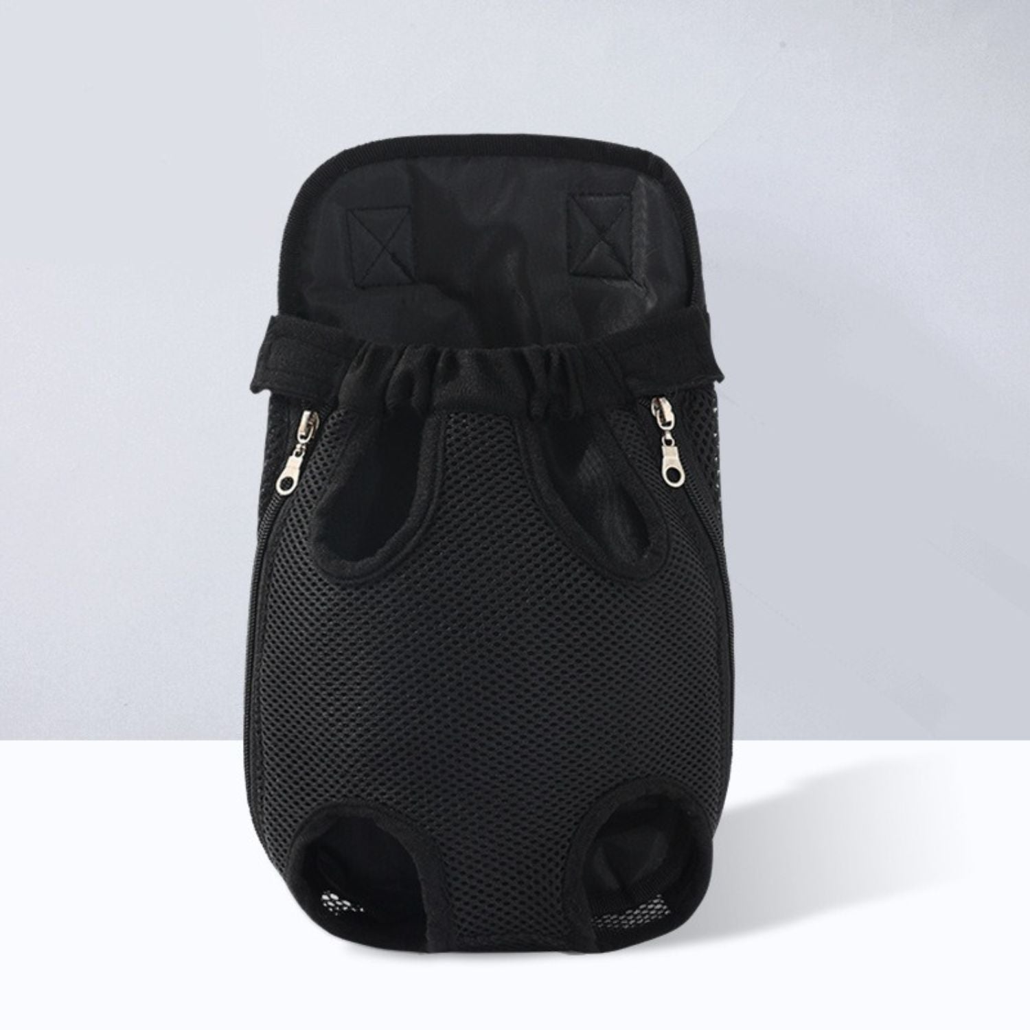 Huisdier Avonturenpakket zwarte huisdier draagtas met openingen